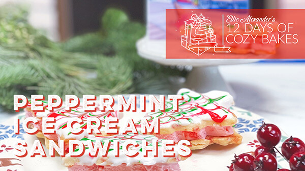 12 Days of Cozy Bakes - Peppermint Ice Cream Sandwiches